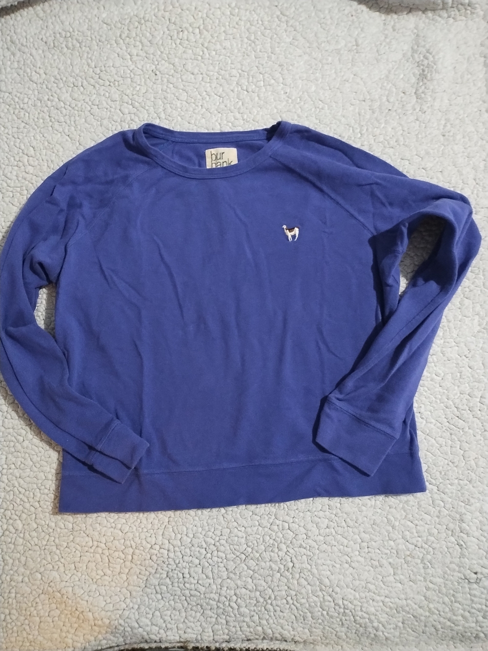 Burbank Women's Blue Crewneck Sweatshirt Jacket